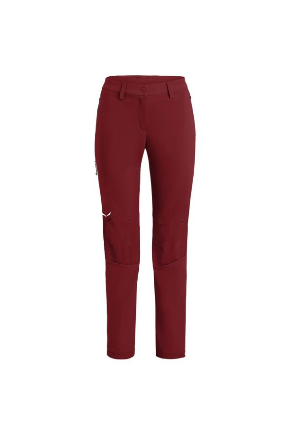 Salewa - Spodnie trekkingowe damskie Puez Orval 2 Dst Women. Kolor: czerwony. Materiał: dresówka