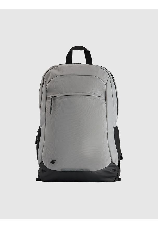 4f - 4F Plecak miejski (20 L) z zapinaną kieszenią na laptop - szary Uniwersalny. Kolor: szary. Materiał: syntetyk, tkanina, materiał. Wzór: gładki. Styl: casual, elegancki