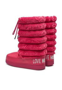 Love Moschino - LOVE MOSCHINO Śniegowce JA24312G0LISH626 Różowy. Kolor: różowy. Materiał: materiał