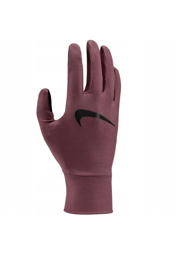 Nike - Rękawiczki Do Biegania DriFIT Logo Dla Pań I Panów. Kolor: brązowy. Sport: turystyka piesza