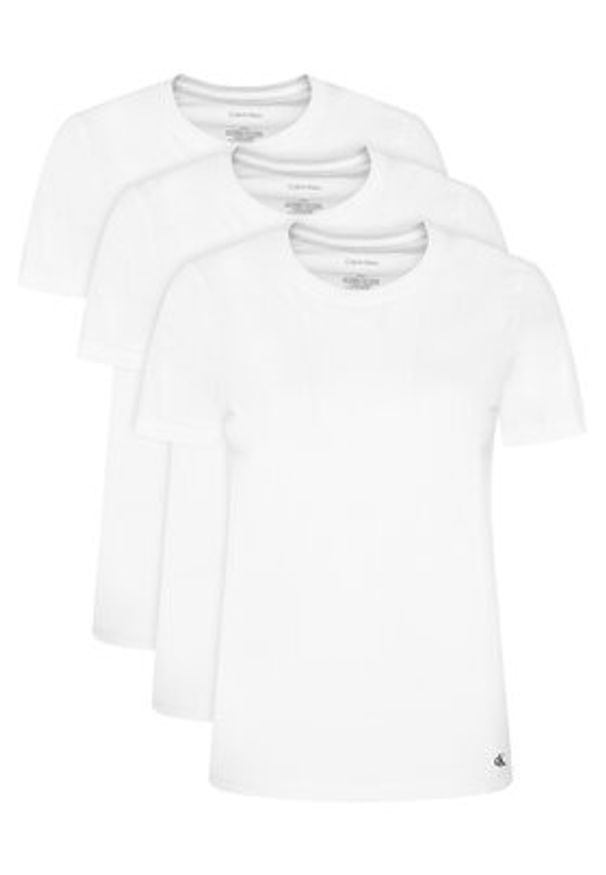 Calvin Klein Underwear Komplet t-shirtów LV00QS7485 Biały Regular Fit. Kolor: biały. Materiał: bawełna