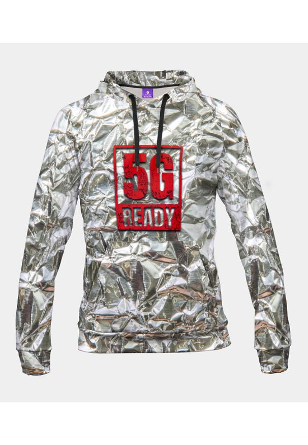MegaKoszulki - Bluza damska fullprint z kapturem 5G Ready. Typ kołnierza: kaptur. Materiał: dzianina, dresówka