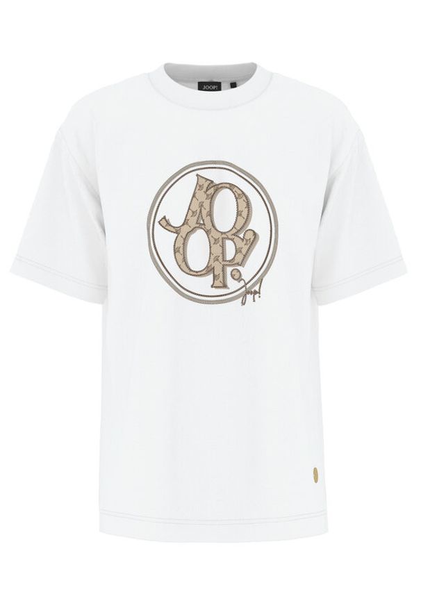 JOOP! T-Shirt 58 252JE58Tashi 30046236 Biały Regular Fit. Kolor: biały. Materiał: bawełna