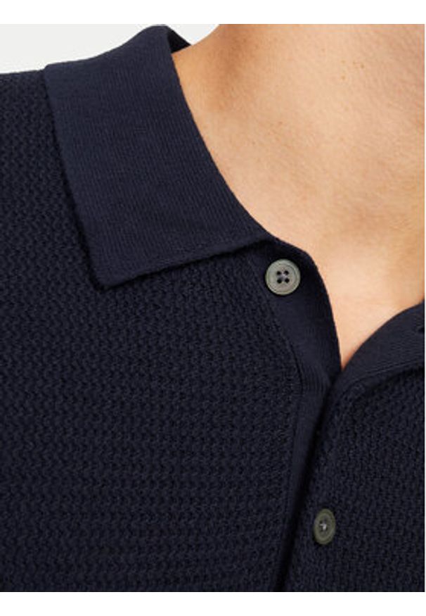 Jack & Jones - Jack&Jones Polo Cooper 12271483 Granatowy Regular Fit. Typ kołnierza: polo. Kolor: niebieski. Materiał: bawełna