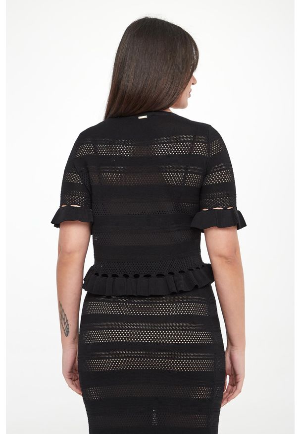 Twinset Milano - Sweter damski ażurowy TWINSET. Wzór: ażurowy