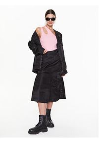 Remain Top Ribbed Jersey RM2216 Różowy Slim Fit. Kolor: różowy. Materiał: bawełna, jersey #3