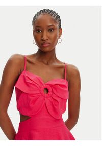 ACCESS FASHION Sukienka wieczorowa 53-3365-139 Różowy Slim Fit. Kolor: różowy. Materiał: wiskoza. Styl: wizytowy