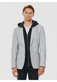 Pako Lorente - PAKO LORENTE – Casualowa marynarka męska w kolorze szarym. Okazja: na co dzień. Kolor: szary. Materiał: wiskoza, poliester, elastan. Sezon: jesień. Styl: casual