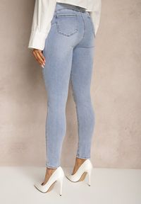 Renee - Niebieskie Jeansy Skinny High Waist z Efektem Push-Up Ulivena. Okazja: na co dzień. Stan: podwyższony. Kolor: niebieski. Styl: sportowy, casual, elegancki #3