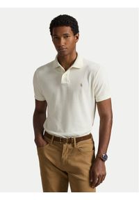 Polo Ralph Lauren Polo 710680784372 Écru Custom Slim Fit. Typ kołnierza: polo. Kolor: kremowy. Materiał: bawełna #1