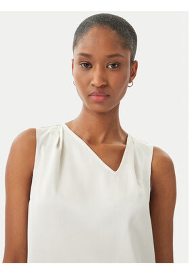 Calvin Klein Bluzka LV044F144G Biały Regular Fit. Kolor: biały. Materiał: syntetyk