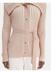 Liu Jo Sport Kardigan TA6116 MS55N Beżowy Regular Fit. Kolor: beżowy. Materiał: syntetyk. Styl: sportowy #3