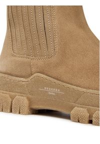 Weekend Max Mara Sztyblety 2525796035600 Beżowy. Kolor: beżowy. Materiał: skóra, zamsz #5