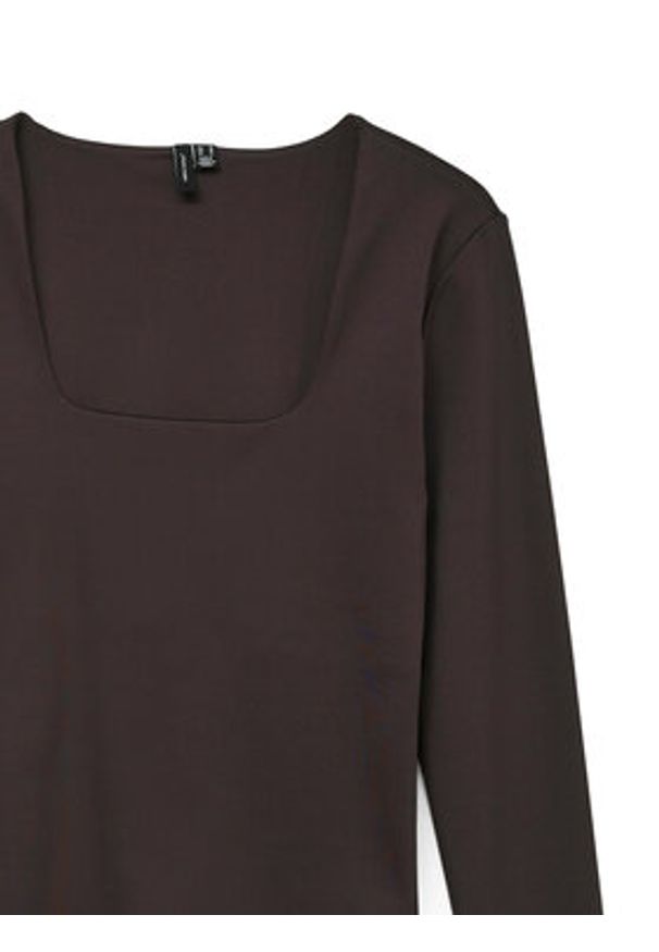 Vero Moda Bluzka Million 10334613 Brązowy Regular Fit. Kolor: brązowy. Materiał: syntetyk