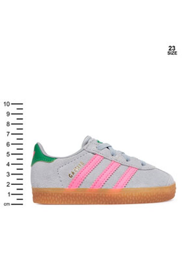 Adidas - adidas Sneakersy Gazelle Comfort Closure Elastic Laces IH6477 Szary. Kolor: szary. Materiał: zamsz, skóra. Model: Adidas Gazelle