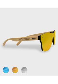 MegaKoszulki - Okulary przeciwsłoneczne drewniane Z Twoim tekstem. Wzór: nadruk #1