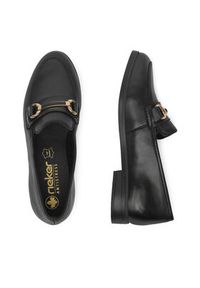 Rieker Mokasyny 46262-01 Czarny. Kolor: czarny. Materiał: skóra #7