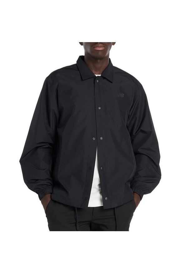 Kurtka męska New Balance MJ61U6AJBK - czarna. Kolor: czarny. Materiał: poliester. Sport: fitness