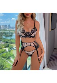 Intica - Komplet bielizny z koronkowym wykończeniem na romantyczne wieczory Theresa. Kolor: czarny. Materiał: koronka #2