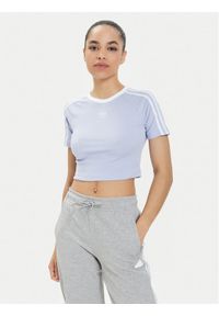 Adidas - adidas T-Shirt 3-Stripes Baby IP0658 Fioletowy Slim Fit. Kolor: fioletowy. Materiał: bawełna #1