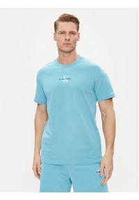 Calvin Klein Jeans T-Shirt J30J323483 Niebieski Regular Fit. Kolor: niebieski. Materiał: bawełna