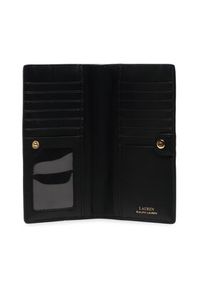 Lauren Ralph Lauren - LAUREN RALPH LAUREN Portfel Slim Wallet Wlt Med 432802917009 Czarny. Kolor: czarny. Materiał: skóra #3