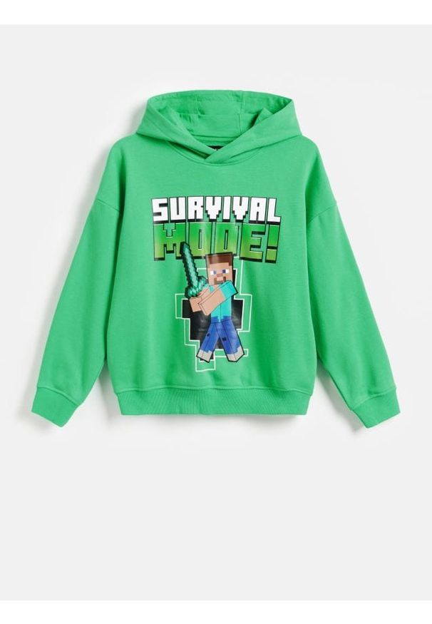 Reserved - Bluza Minecraft - zielony. Kolor: zielony. Materiał: bawełna, dzianina