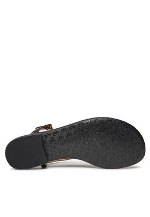 Lauren Ralph Lauren Sandały 802940593001 Czarny. Kolor: czarny. Materiał: skóra