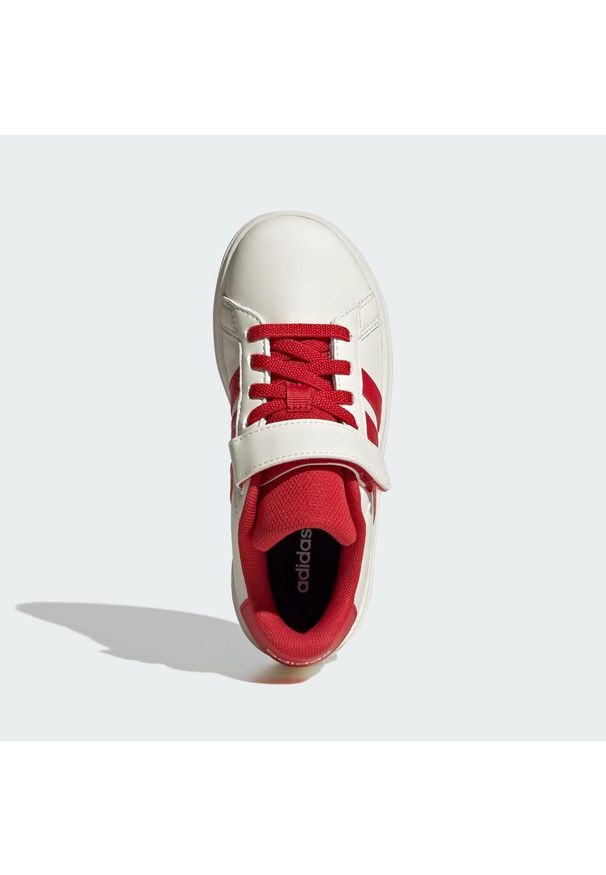 Adidas - Buty Grand Court 2.0 Kids. Zapięcie: pasek. Kolor: czarny, biały, czerwony, wielokolorowy