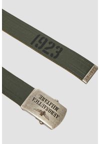 Aeronautica Militare - AERONAUTICA MILITARE Zielony bawełniany męski pasek, Rozmiar S. Kolor: zielony. Materiał: bawełna. Styl: casual, sportowy #2