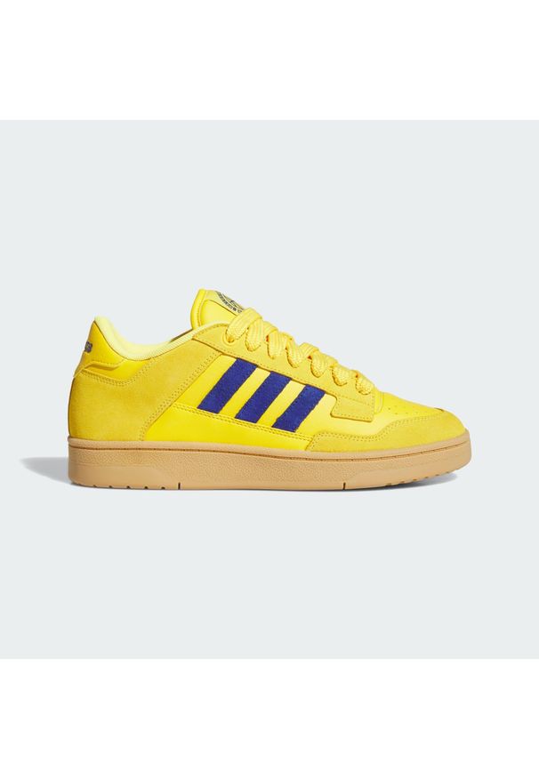 Adidas - Buty Rapid Court Low. Wysokość cholewki: przed kostkę. Kolor: szary, żółty, niebieski, wielokolorowy. Sport: koszykówka