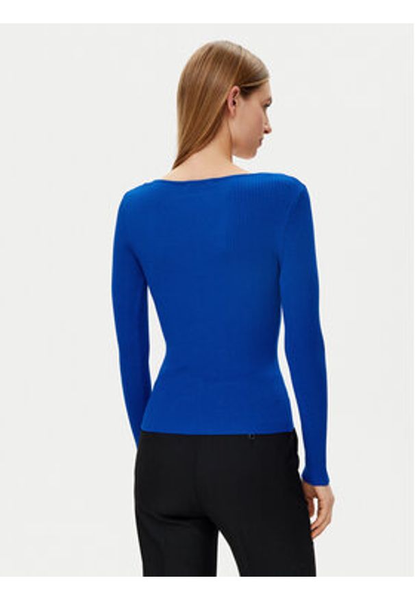 Morgan Sweter 232-MBANZA Niebieski Slim Fit. Kolor: niebieski. Materiał: wiskoza