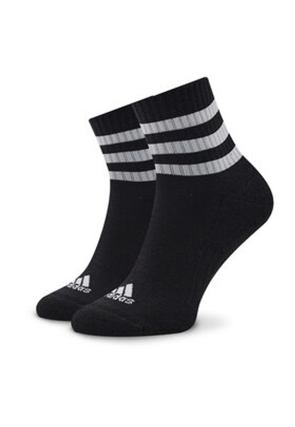 Adidas - adidas Skarpety krótkie 3-Stripes Cushioned Sportswear Mid-Cut Socks 3 Pairs IC1318 Szary. Kolor: szary. Materiał: bawełna