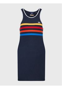 Superdry Sukienka codzienna W8011103A Granatowy Regular Fit. Okazja: na co dzień. Kolor: niebieski. Materiał: bawełna. Typ sukienki: proste. Styl: casual #1