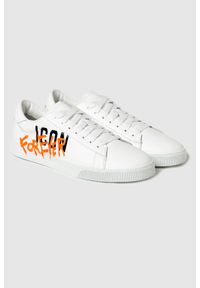 DSQUARED2 Białe sneakersy męskie icon forever. Kolor: biały. Materiał: skóra, guma