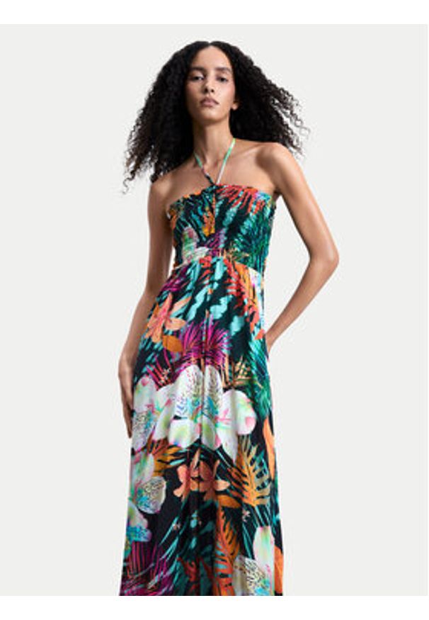 Desigual Kombinezon Daikiri 26SWPW57 Kolorowy Regular Fit. Materiał: wiskoza. Wzór: kolorowy