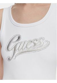 Guess Top W6YP30 K4380 Biały Slim Fit. Kolor: biały. Materiał: syntetyk #3