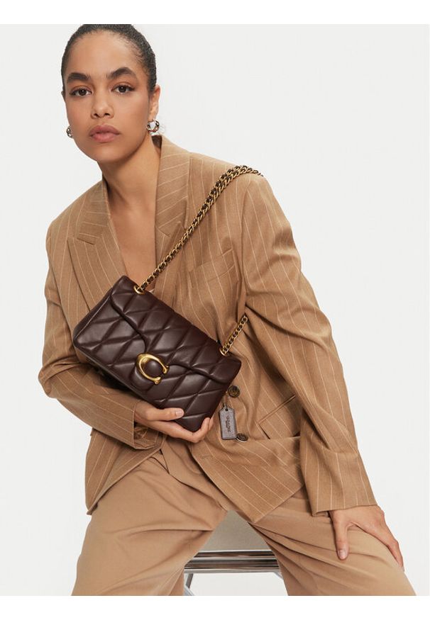 Coach Torebka CP150 B4MPL Brązowy. Kolor: brązowy. Materiał: skórzane