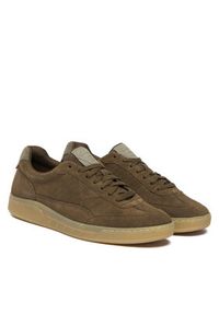 Clarks Sneakersy CraftRally Ace 26183361 Khaki. Kolor: brązowy. Materiał: skóra, zamsz #5