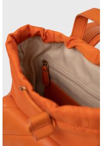Pinko plecak damski kolor pomarańczowy mały gładki. Kolor: pomarańczowy. Wzór: gładki #5