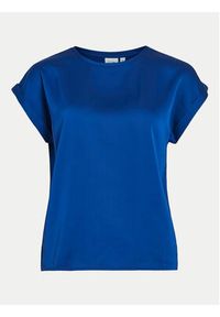 Vila T-Shirt Ellette 14059563 Niebieski Regular Fit. Kolor: niebieski. Materiał: satyna, syntetyk #2