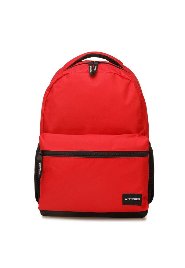 Wittchen - Plecak basic duży czerwono-czarny. Kolor: wielokolorowy, czarny, czerwony. Materiał: poliester. Styl: casual