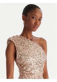 ACCESS FASHION Sukienka wieczorowa 54-3354-612 Brązowy Slim Fit. Kolor: brązowy. Materiał: syntetyk. Styl: wizytowy #5