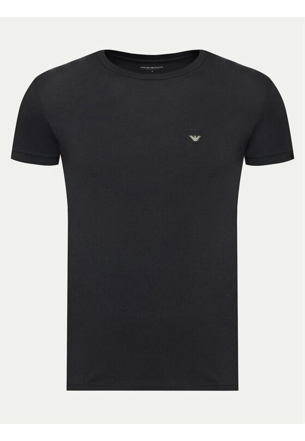 Emporio Armani Underwear T-Shirt EM000375 AF10771 UC001 Czarny Slim Fit. Kolor: czarny. Materiał: bawełna