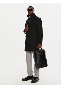 BOSS - Boss Płaszcz wełniany H-Hyde 50502255 Czarny Slim Fit. Kolor: czarny. Materiał: syntetyk #4