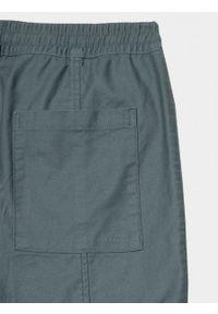 outhorn - Spodnie tkaninowe cargo męskie - oliwkowe. Kolor: oliwkowy. Materiał: tkanina #3