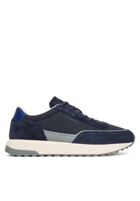 Calvin Klein Sneakersy Low Top Lace Up Repreve Mix HM0HM01714 Granatowy. Kolor: niebieski. Materiał: zamsz, skóra