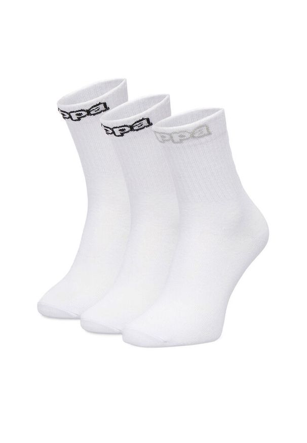 Skarpety długie Kappa. Kolor: biały
