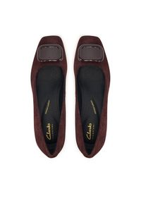 Clarks Czółenka Fernie Trim 26183038 Bordowy. Kolor: czerwony. Materiał: zamsz, skóra #5