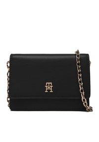TOMMY HILFIGER - Tommy Hilfiger Torebka Th Icon Card Holder W/Chain AW0AW18248 Czarny. Kolor: czarny. Materiał: skórzane #1
